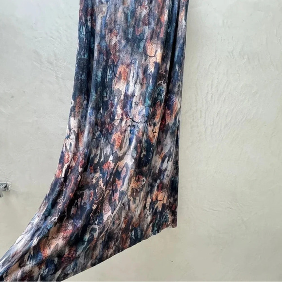 Karen Kane || Maxi Skirt Dark Watercolor Bohemian Cottagecore Medium - Picture 7 of 8